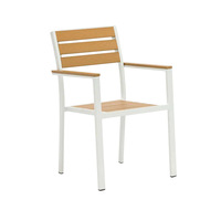 Ensemble de table et chaises de salle à manger d'extérieur moderne en aluminium et plastique, style bistrot français nordique, pour café et mobilier d'extérieur