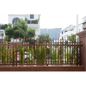 Panneaux de clôture haut de gamme en fer forgé, écologiques, avec cadre galvanisé et peint, modélisation 3D, pour villa, jardin, résidence - Product Image 1