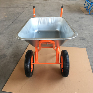<span class=keywords><strong>Brouette</strong></span> de jardin à double <span class=keywords><strong>roue</strong></span> galvanisée avec deux roues en mousse PU <span class=keywords><strong>pleine</strong></span> pour la Russie et la Pologne - Product Image 4