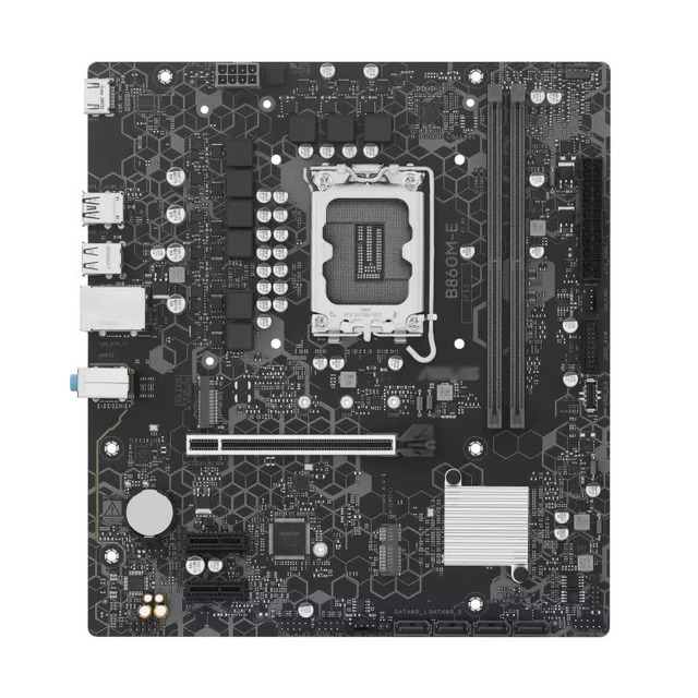 B860M-E  B860 1851 MATX Motherboard PCI 4.0, PCI 5.0 M.2 Slots M.2 WIFI Slot, DDR5 Realtek 2.5Gb Ethernet, SATA 6 Gbps