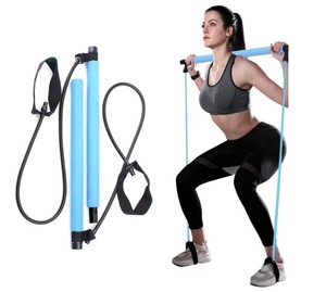 Bastone da bar portatile per <span class=keywords><strong>pilates</strong></span> con fascia di resistenza/kit barra per <span class=keywords><strong>pilates</strong></span> con fascia di resistenza regolabile/barre per <span class=keywords><strong>pilates</strong></span> regolabili - Product Image 3