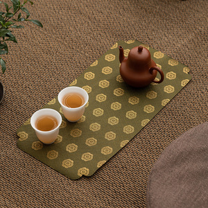 Double-Sided Retro Brocade Tea Mat 34.6x16.7 Cm Waterproof Cotton Linen Chinese Style <b>Table</b> <b>Runner</b> - Product Image 4