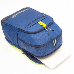 Mochila de Senderismo Multifuncional Azul, Ligera e Impermeable, con Diseño de Rombo, Revestimiento de Cuero, Estilo Casual, Duradera y Ligera - Product Image 3