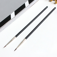 Pinceau correcteur à pointe fine T22, pinceau de maquillage pour détails, manche en bois, poils de vison, pour le visage et l'eyeliner, marque privée
