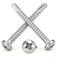 Yaente Factory 410/304 Stainless Steel Phillips Pan Head With Washer Self-drilling Tapping Tek Screws