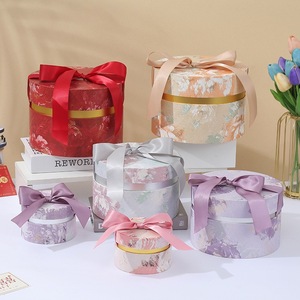Custom Cardboard Wedding Gift Paper Tube Box, Jewelry Cylinder Packaging With Ribbon for Necklace Earring Gift Packing - Product Image 6