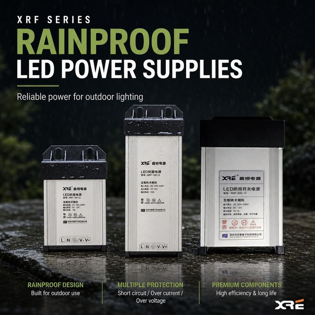 120W 12V 10A Waterproof LED Driver IP62 Outdoor Power Supply 220V AC to DC for LED Strip and Signage