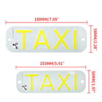 Lampe indicatrice de cabine de taxi à LED pour pare-brise, panneau lumineux 12V, feux de guidage de taxi COB avec allume-cigare