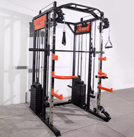 Équipement de musculation tout-en-un pour la maison : Rack à squats multifonctionnel et machine Smith avec rack de musculation, plaque d'entraînement et système de câble