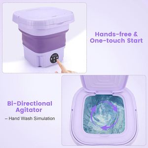 <b>Mini</b> Fully Automatic Portable Foldable Washing Machine Front-Loading Electric Manual Control 4.6-5.5kg Capacity Class Energy - Product Image 3