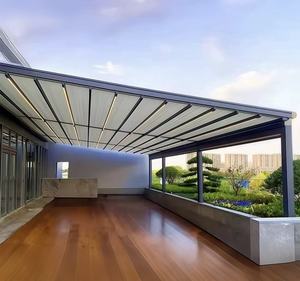Toldo Retráctil para Pérgola, Toldo de PVC de Fácil Instalación, Aislamiento Térmico para Balcón o Patio, Color Blanco, Control Remoto Automático - Product Image 2