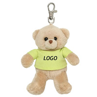 Porte-clés ours en peluche avec LOGO personnalisé, avec chemises, pas cher, petit ours en peluche, cadeaux promotionnels de fête, vente en gros