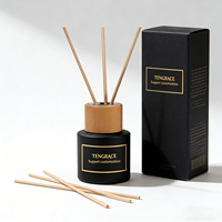 Bouteilles de diffuseur de parfum en verre mat carré de luxe personnalisées, 50 ml/100 ml/150 ml/200 ml, vides