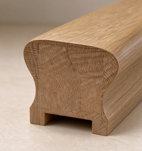 Barandilla de Madera de Roble Contemporánea para Escaleras, Perfil de Barandal Marrón Natural, para Proyectos de Interiores en Villas y Hoteles, Venta al Por Mayor - Product Image 5
