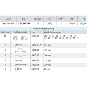HEYCO 75-60-Jeu de douilles AF, 24 pièces, 1/2» - Product Image 2