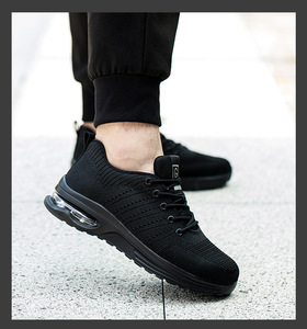 <span class=keywords><strong>Chaussures</strong></span> de sécurité antidérapantes pour hommes résistantes à l'usure tissées à la mouche pour la protection des chantiers de construction - Product Image 3