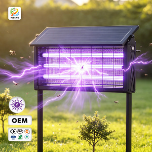 Lampe solaire anti-moustiques Pittar, 37x33.5x12cm, piège à insectes électrique étanche pour l'extérieur, pour le jardin et le camping - Product Image 1