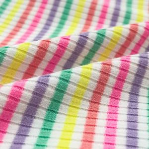 <span class=keywords><strong>2025</strong></span> anono mới nhất thiết kế bán buôn Polyester Spandex 4*2 Sọc Sườn nhuộm vải dệt kim cho T-Shirts dệt vải cuộn - Product Image 2