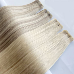 Cheveux humains vierges 100% réels Haiyi, double trame plate, vente chaude, facile à augmenter la longueur des cheveux, volume et polyvalence de coiffage - Product Image 2