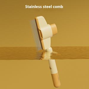 Wholesale Dog Cat Hair <b>Comb</b> Self Cleaning DeShedding Remover Slicker Brush Grooming Tool Pet Hair Cat Grooming Brush - Product Image 4