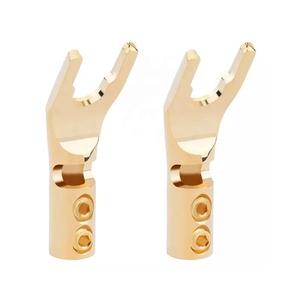 Connecteur de câble de haut-parleur en cuivre plaqué CNC de précision en forme de U/Y, pièces usinées CNC de précision - Product Image 5