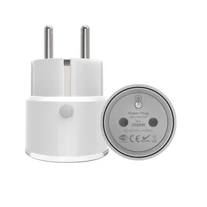 16A Intelligente Stecker WiFi France Sockel 3680W Mit Strom überwachung Tuya Smart Life APP Fernbedienung unterstützung Alexa Google Home