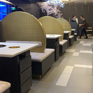 Wansui Nhà Đơn Giản Bằng Đá Cẩm Thạch Thiết Kế Gỗ Kim Loại Lẩu Bảng Cho Nhà Thanh Nhà Bếp Nhà Hàng Trường Hợp Hiển Thị Cho Cừu Bọ Cạp Hot - Product Image 6