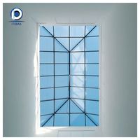 Fenêtre de toit moderne à double vitrage avec cadre en aluminium, étanche, à ventilation électrique, pour toit plat