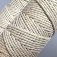 Cordon en coton simple de qualité supérieure RAINBOW DUST, couleur unie, fil pour macramé, corde en coton 5MM