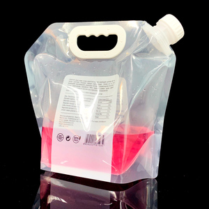 Custom Printed Outdoor Sports 1 Gallon 3l Clear Folding <b>Plastic</b> Personalized Drinking Water <b>Bag</b> - Product Image 3