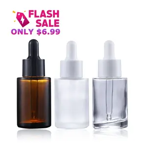 Botella de vidrio para cosméticos con tapón de gotero, botella de aceite esencial, 10ml
