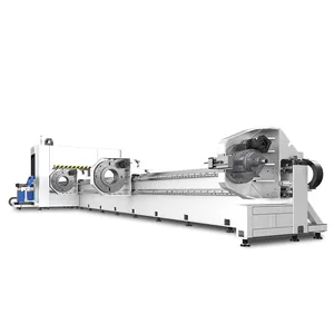 Yosoon 2 chuck mesin pemotong tabung laser serat laser, kualitas tinggi mesin pemotong sinar laser atau tabung dan lembar terintegrasi