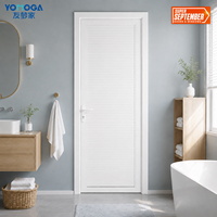 Puerta de Baño Blanca con Bisagras, Panel de Aluminio, Puerta de Inodoro Impermeable, Proveedor