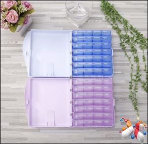 Boîte à pilules portable en plastique avec compartiments carrés pour 7 jours, personnalisable - Product Image 3