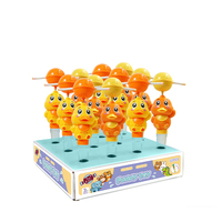 Jouets promotionnels pour enfants : Bonbons et chewing-gums en plastique en forme de petit canard jaune avec lumières et musique