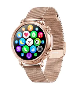 2022 Luxury Women Smart Watch IP67 Waterproof Body Temperature Bracelet Custom Watch Faces Wristband V25 Full Touch Smartwatch
