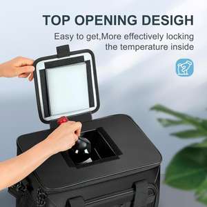 Custom Soft Cooler Bag 30 Cans Collapsible Cooler with Adjustable Shoulder Straps Insulated Cooler Bag - Product Image 4