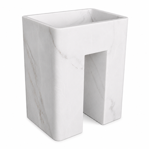 Poulars En gros Lavabo sur pied de luxe moderne en pierre naturelle et marbre veiné blanc pour salle de bain - Product Image 2