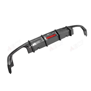 Usine voiture A6 C8 voyage édition S6 Sline fibre de carbone pare-chocs arrière diffuseur séparateurs lèvre avec lumière pour <span class=keywords><strong>Audi</strong></span> A6 S6 C8 2019-2024 - Product Image 3