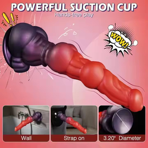 <span class=keywords><strong>Dildo</strong></span> réaliste en forme de grand cheval, épais, noué, avec ventouse puissante, pour jeu mains libres, en silicone souple rose, étanche - Product Image 6