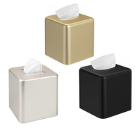 Couvercle de boîte à mouchoirs en acier inoxydable avec miroir personnalisé Récipient pour lingettes humides Organisateur de mouchoirs en papier Boîte à serviettes jetables pour le visage