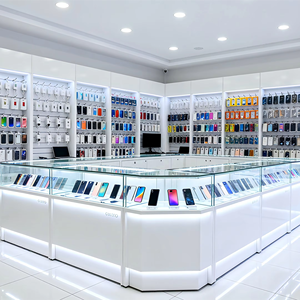 Accessori per telefoni cellulari <span class=keywords><strong>vetrina</strong></span> <span class=keywords><strong>vetrina</strong></span> in vetro <span class=keywords><strong>con</strong></span> LED pesante per negozi e centri commerciali - Product Image 1