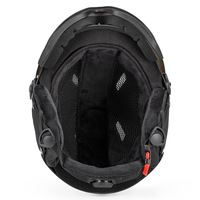 Casque de ski professionnel certifié CE EN1077 avec lunettes intégrées 2-en-1, casque de snowboard pour hommes et femmes, sports d'hiver