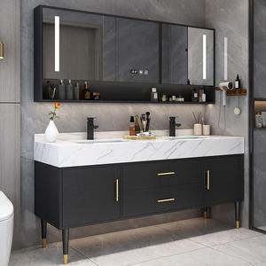 Modern Lacquer MDF Bathroom Vanity Unit with Smart <b>Mirror</b> Cabinet <b>Wall</b>-Mounted Ceramic Basin Water Resistant Hospital Use - Product Image 2