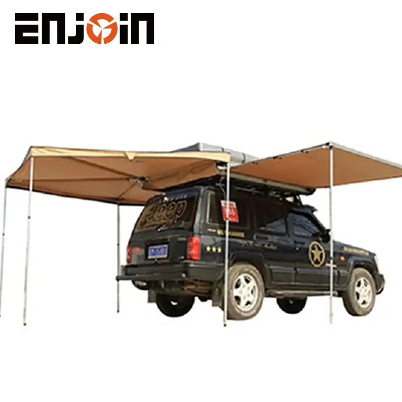 Enolin Tenda Mobil Luar Ruangan, Aksesori Tenda Tenda Mobil Anti Air 270 4X4 untuk Berkemah dan Luar Ruangan