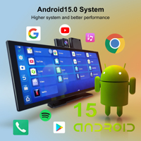 Caméra embarquée 11,4 pouces 4G 8 cœurs Android 15 4G+64G avec CarPlay & Android Auto, G-Sensor, GPS, Mirror Link, Wi-Fi, Bluetooth, FM et DVR pour voiture