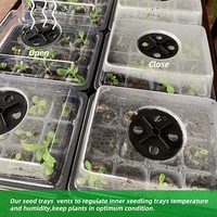 Kits de système de culture de plantes d'intérieur avec couvercle et dôme ventilé, plateau de graines Microgreen en plastique
