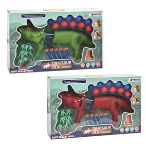 Pistolet à dinosaures à éjection, jouet de tir à dinosaures lumineux avec 10 balles et son rugissant, dinosaure tirant T-Rex pour garçons et filles - Product Image 6