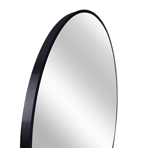 Specchio da bagno rotondo in metallo nero da 16 pollici - Product Image 4
