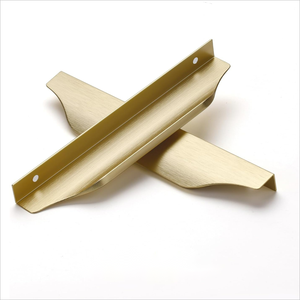 Long Cupboard Furniture Handles Edge Finger <strong>Pulls</strong> for Cabinet Kitchen <strong>Drawer</strong> - Product Image 1